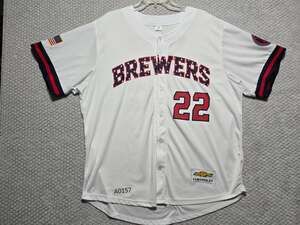 Milwaukee Brewers Patriotic Stars & Stripes #22 Yelich  Baseball Jersey